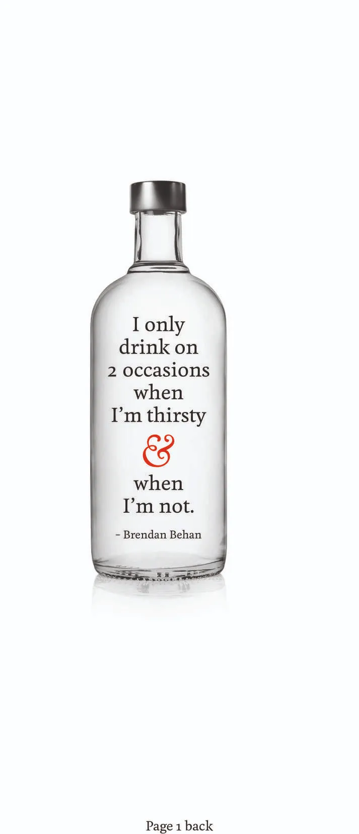 Drink Menu Page 1 back